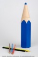Tužka s pastelkami velká modrá